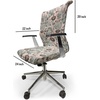 Ambesonne Cartoon Office Chair Slipcover, Xray Part of an Abstract Skeleton Image in Repetitive Grunge Pattern, Protective Stretch Decorative Fabric Cover, Standard Size, Ivory Charcoal(Teal Brown)