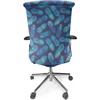 Ambesonne Cartoon Office Chair Slipcover, Xray Part of an Abstract Skeleton Image in Repetitive Grunge Pattern, Protective Stretch Decorative Fabric Cover, Standard Size, Ivory Charcoal(Night Blue)