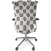 Ambesonne Cartoon Office Chair Slipcover, Xray Part of an Abstract Skeleton Image in Repetitive Grunge Pattern, Protective Stretch Decorative Fabric Cover, Standard Size, Ivory Charcoal(Ivory Charcoal)