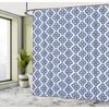 Ambesonne Coastal Shower Curtain, Romantic Wooden Bungalow on The Water Deckchairs Maldives Beach Summer Relax, Cloth Fabric Bathroom Decor Set with Hooks, 69″ W x 84″ L, Brown Blue(Turquoise Blue)