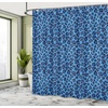 Ambesonne Coastal Shower Curtain, Romantic Wooden Bungalow on The Water Deckchairs Maldives Beach Summer Relax, Cloth Fabric Bathroom Decor Set with Hooks, 69″ W x 84″ L, Brown Blue(Aqua)