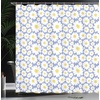Ambesonne Coastal Shower Curtain, Romantic Wooden Bungalow on The Water Deckchairs Maldives Beach Summer Relax, Cloth Fabric Bathroom Decor Set with Hooks, 69″ W x 84″ L, Brown Blue(Ceil Blue)
