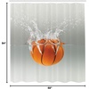 Ambesonne Coastal Shower Curtain, Romantic Wooden Bungalow on The Water Deckchairs Maldives Beach Summer Relax, Cloth Fabric Bathroom Decor Set with Hooks, 69″ W x 84″ L, Brown Blue(Orange Beige)