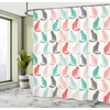 Ambesonne Coastal Shower Curtain, Romantic Wooden Bungalow on The Water Deckchairs Maldives Beach Summer Relax, Cloth Fabric Bathroom Decor Set with Hooks, 69″ W x 84″ L, Brown Blue(Turquoise Coral)