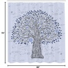 Ambesonne Coastal Shower Curtain, Romantic Wooden Bungalow on The Water Deckchairs Maldives Beach Summer Relax, Cloth Fabric Bathroom Decor Set with Hooks, 69″ W x 84″ L, Brown Blue(Blue)