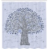 Ambesonne Coastal Shower Curtain, Romantic Wooden Bungalow on The Water Deckchairs Maldives Beach Summer Relax, Cloth Fabric Bathroom Decor Set with Hooks, 69″ W x 84″ L, Brown Blue(Blue)