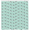 Ambesonne Coastal Shower Curtain, Romantic Wooden Bungalow on The Water Deckchairs Maldives Beach Summer Relax, Cloth Fabric Bathroom Decor Set with Hooks, 69″ W x 84″ L, Brown Blue(Mint Green and Black)