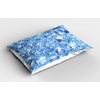 Ambesonne Diamonds Pillow Sham, Abstract Close up of Various Diamonds and Crystal Sea Romance Valentine Design, Decorative Standard King Size Printed Pillowcase, 36″ X 20″, Blue