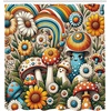 Ambesonne Floral Shower Curtain, Romantic and Gentle Pastoral Tale of Tiny Nature Blooms Mellow Garden, Cloth Fabric Bathroom Decor Set with Hooks, 69″ W x 75″ L, Off White Blush and Green(Multi Color)