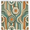 Ambesonne Floral Shower Curtain, Romantic and Gentle Pastoral Tale of Tiny Nature Blooms Mellow Garden, Cloth Fabric Bathroom Decor Set with Hooks, 69″ W x 75″ L, Off White Blush and Green(Burnt Orange and Cadet Blue)