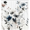 Ambesonne Floral Shower Curtain, Romantic and Gentle Pastoral Tale of Tiny Nature Blooms Mellow Garden, Cloth Fabric Bathroom Decor Set with Hooks, 69″ W x 75″ L, Off White Blush and Green(Grey Slate Blue Blush)