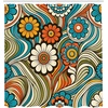 Ambesonne Floral Shower Curtain, Romantic and Gentle Pastoral Tale of Tiny Nature Blooms Mellow Garden, Cloth Fabric Bathroom Decor Set with Hooks, 69″ W x 75″ L, Off White Blush and Green(Blue Orange Green)