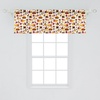 Ambesonne Harvest Window Valance, Cartoon Fall Composition Nuts Maple Leaves Owls Roosters Pumpkins, Curtain Valance for Kitchen Bedroom Decor with Rod Pocket, 54″ X 18″, Orange Red(Orange Red)