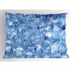 Ambesonne Diamonds Pillow Sham, Abstract Close up of Various Diamonds and Crystal Sea Romance Valentine Design, Decorative Standard King Size Printed Pillowcase, 36″ X 20″, Blue