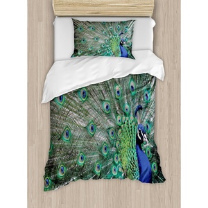 Ambesonne Cartoon Duvet Cover Set, Vintage Floral Carriage Horse and Colorful Flowers Butterfly Print, Decorative 3 Piece Bedding Set with 2 Pillow Shams, Queen Size, Black Pink(Brown Navy)