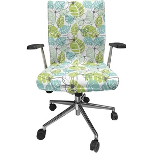 Ambesonne Cartoon Office Chair Slipcover, Xray Part of an Abstract Skeleton Image in Repetitive Grunge Pattern, Protective Stretch Decorative Fabric Cover, Standard Size, Ivory Charcoal(Charcoal Dimgrey)
