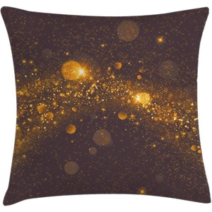 Ambesonne Cartoon Throw Pillow Cushion Cover, Do Yoga Be Happy Cartoon Red Dog Sitting on Lotus Position of Yoga Fun, Decorative Square Accent Pillow Case, 18″ X 18″, Orange Yellow(Chocolate Yellow)