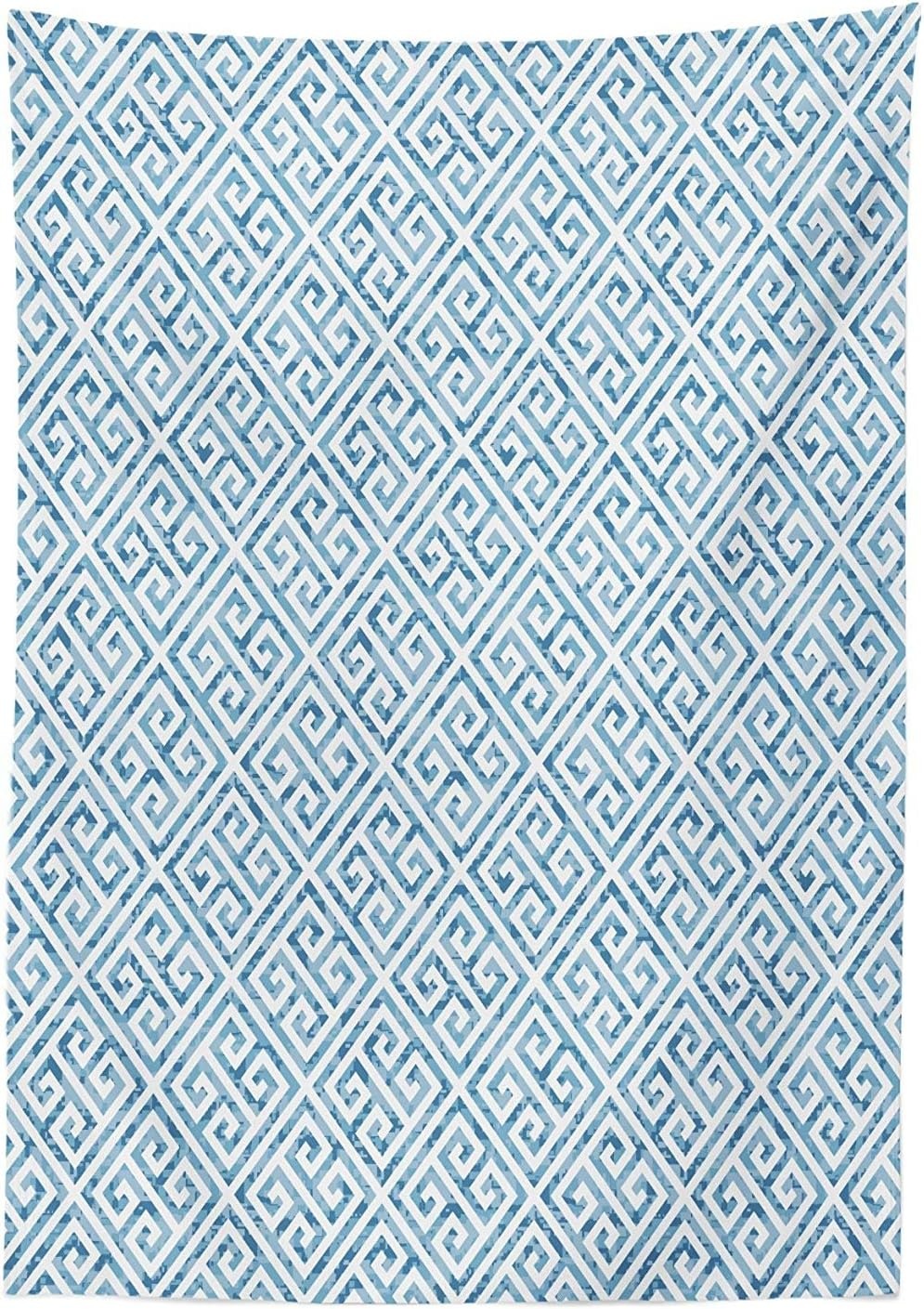 image:imageAmbesonne Geometric Outdoor Tablecloth Tile Mosaic Pattern in Antique Meander and Camo Style Effect Print Modern Decorative Washable Picnic Table Cloth 58 X 104 Baby BlueBaby Blue