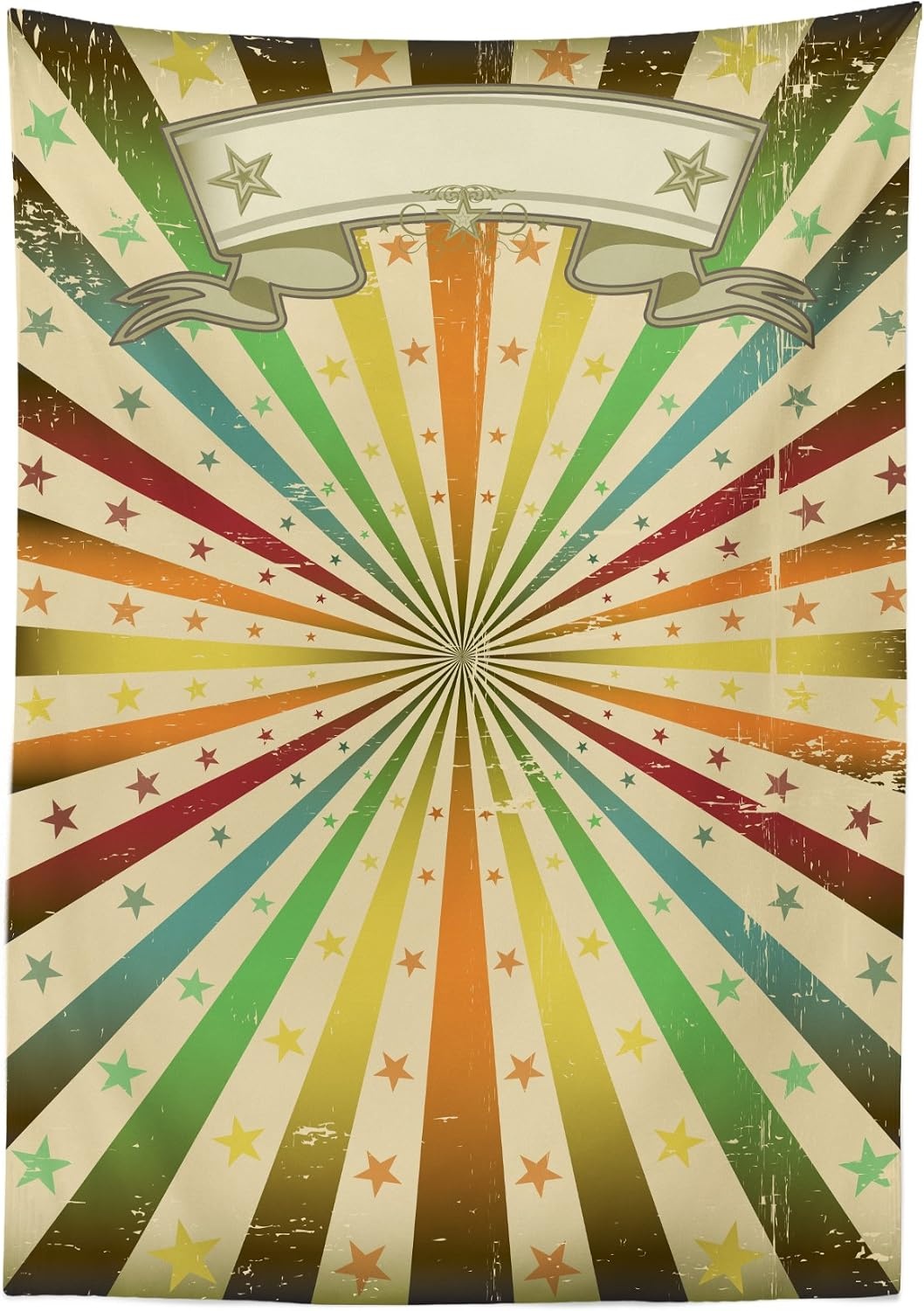 image:imageAmbesonne Geometric Outdoor Tablecloth Tile Mosaic Pattern in Antique Meander and Camo Style Effect Print Modern Decorative Washable Picnic Table Cloth 58 X 104 Baby BluePastel Rainbow