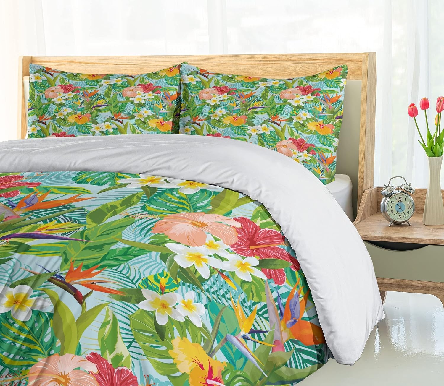 image:imageAmbesonne Lighthouse Duvet Cover Set Cap de Favaritx Sunset Lighthouse Cape in Mahon at Balearic Islands Spain Coast Decorative 3 Piece Bedding Set with 2 Pillow Shams Queen Size Blue BrownSeafoam