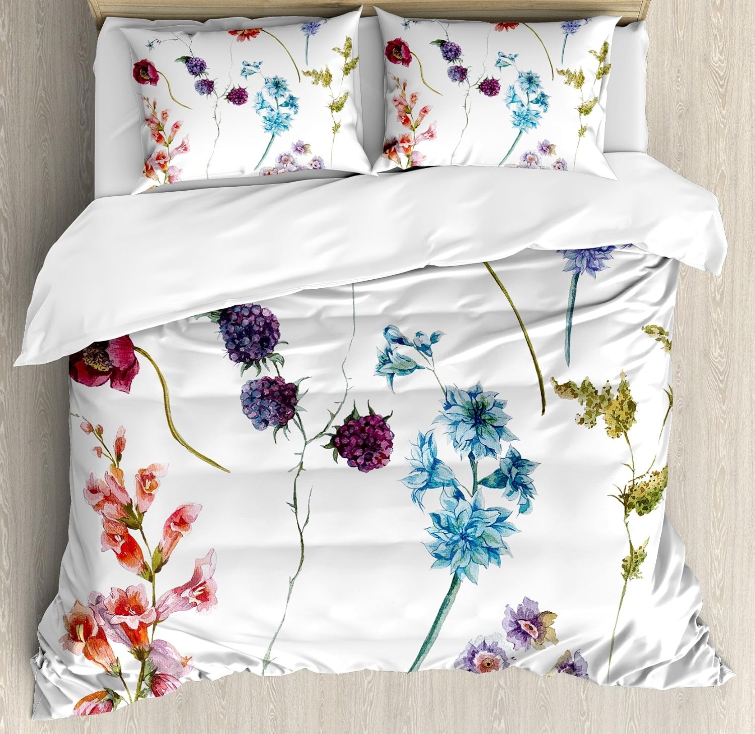 image:imageAmbesonne Lighthouse Duvet Cover Set Cap de Favaritx Sunset Lighthouse Cape in Mahon at Balearic Islands Spain Coast Decorative 3 Piece Bedding Set with 2 Pillow Shams Queen Size Blue BrownPurple Red
