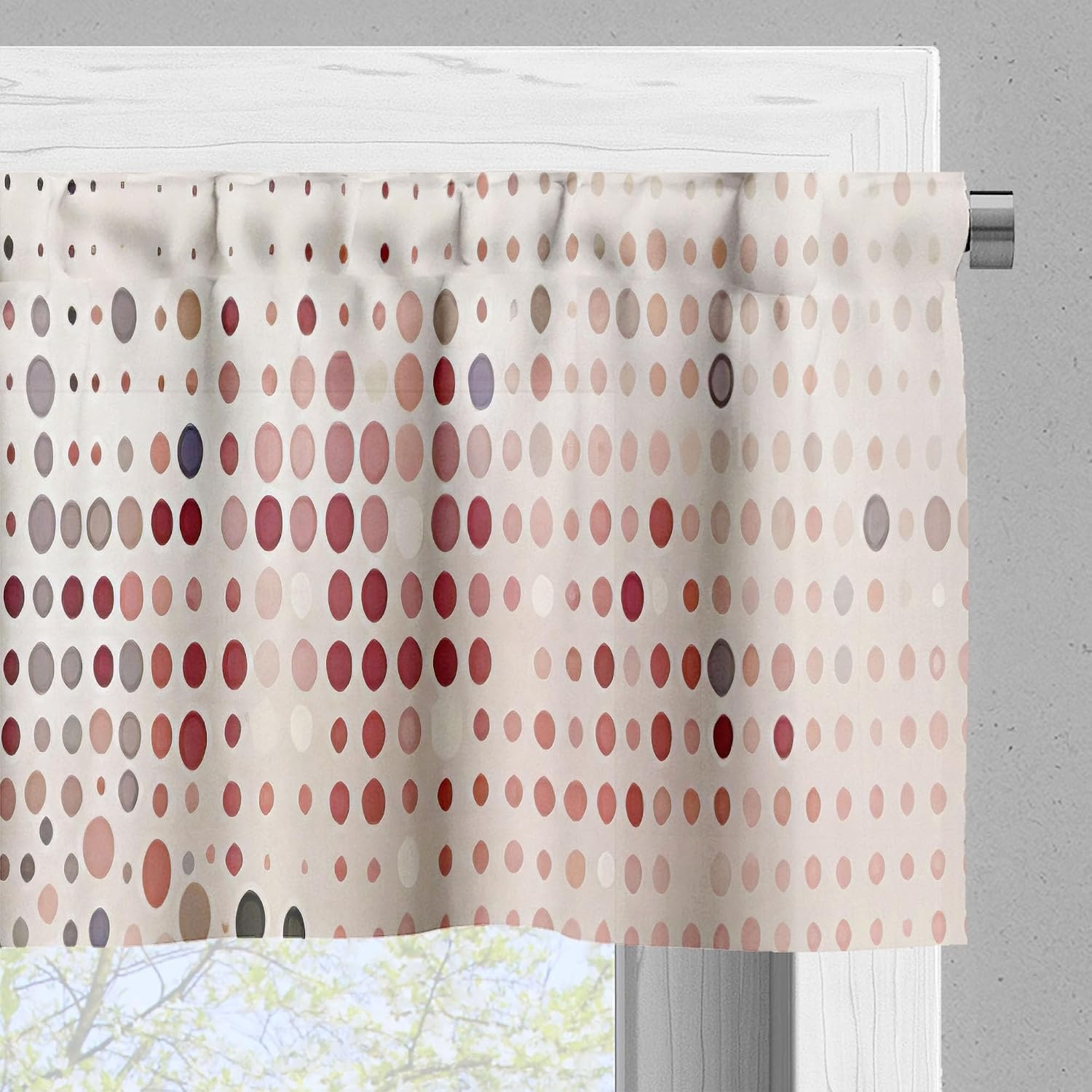image:imageAmbesonne Polka Dot Window Valance Pack of 2 Surreal Composition of Dreamy Spots Art Modern Pastel Abstract Rounds Rod Pocket Curtain Valances Kitchen Bedroom 54 X 18Blush Lilac and Eggshell