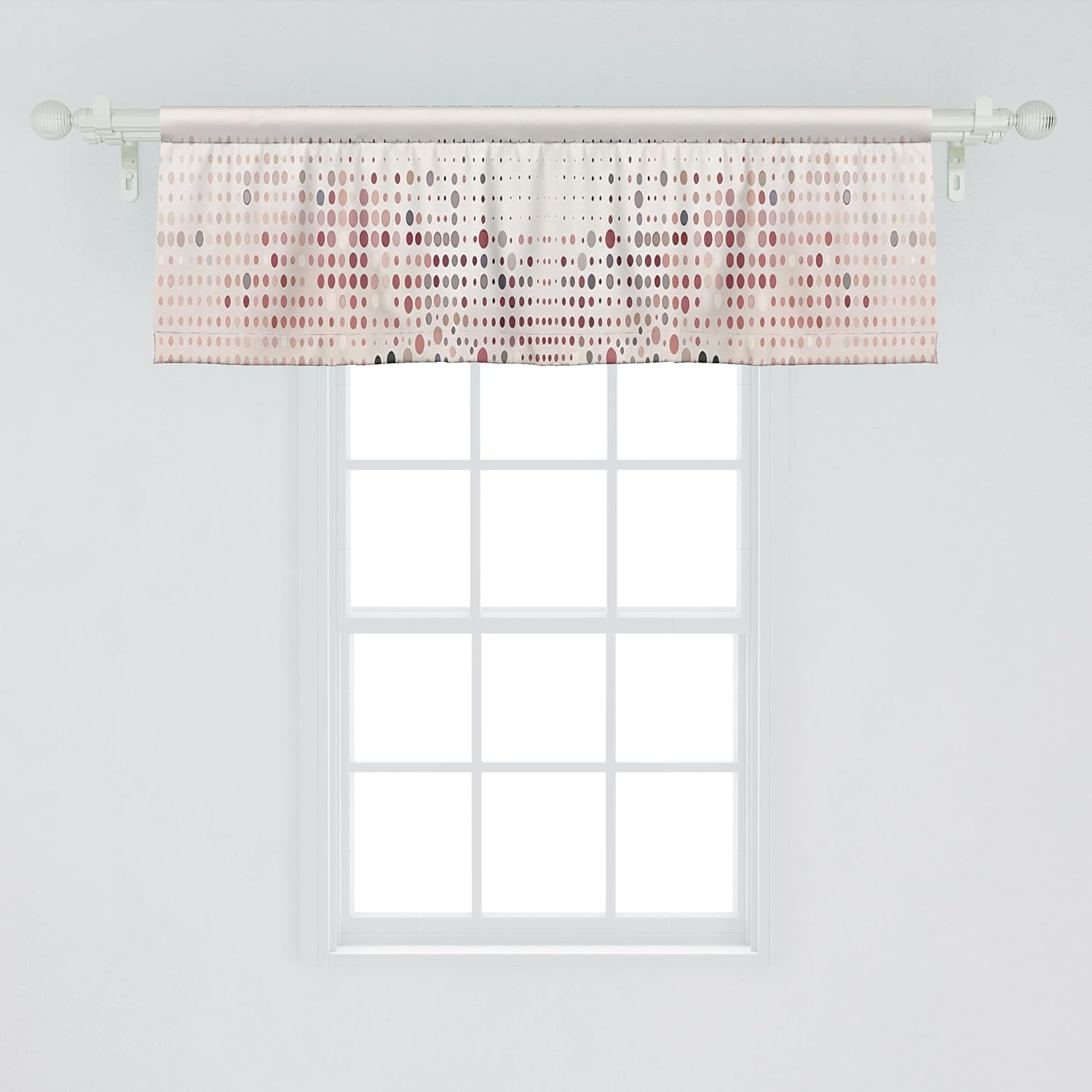 image:imageAmbesonne Polka Dot Window Valance Pack of 2 Surreal Composition of Dreamy Spots Art Modern Pastel Abstract Rounds Rod Pocket Curtain Valances Kitchen Bedroom 54 X 18Blush Lilac and Eggshell
