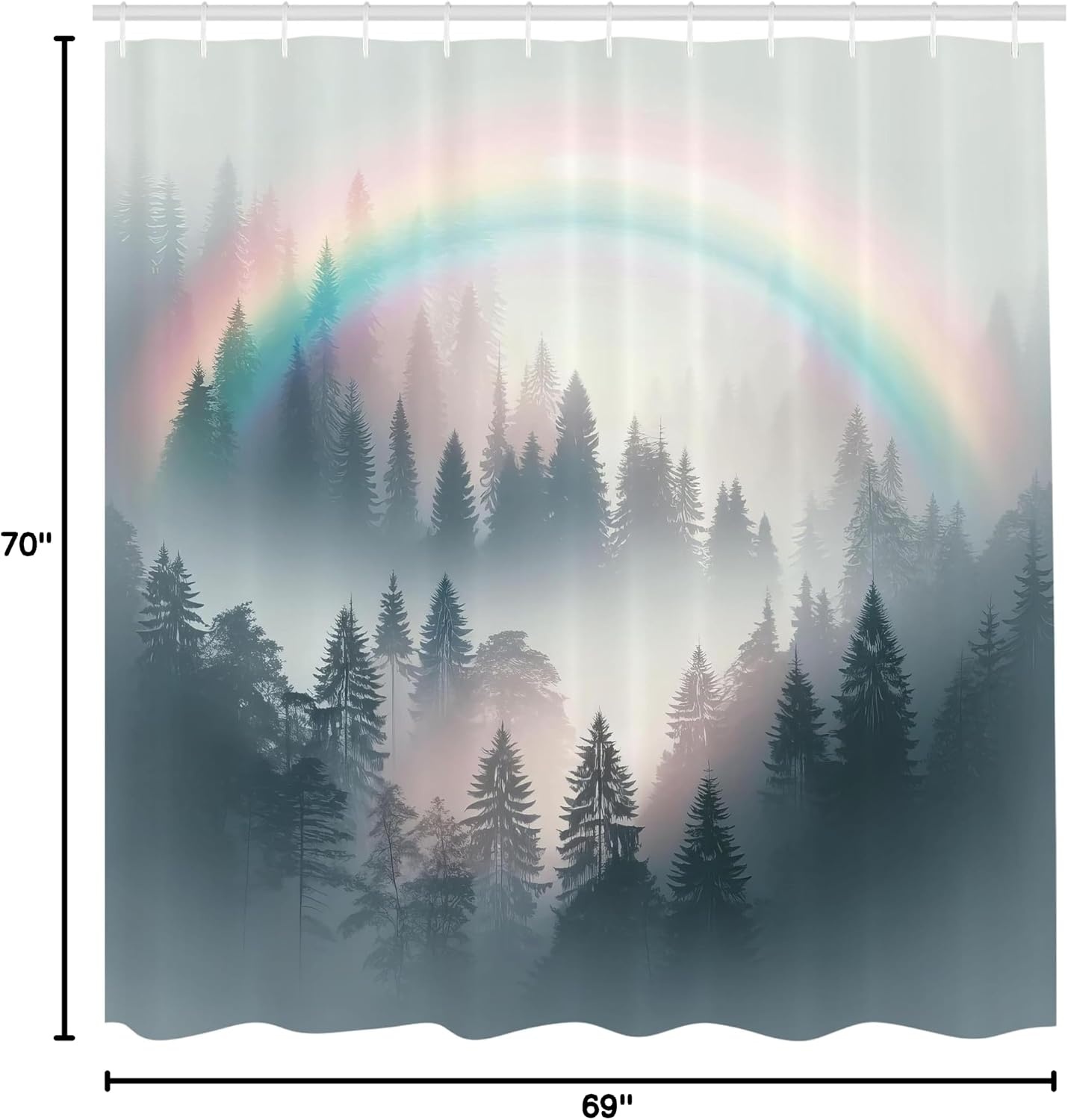 image:imageAmbesonne Striped Shower Curtain Abstract Modern Oil Paint of Vertical Brushstroke Dark Autumn Tones Print Cloth Fabric Bathroom Decor Set with Hooks 69 W x 75 L Maroon Camel GreyMulticolor Dark Teal