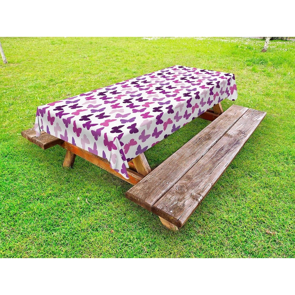 image:imageAmbesonne Geometric Outdoor Tablecloth Tile Mosaic Pattern in Antique Meander and Camo Style Effect Print Modern Decorative Washable Picnic Table Cloth 58 X 104 Baby BlueLilac Purple