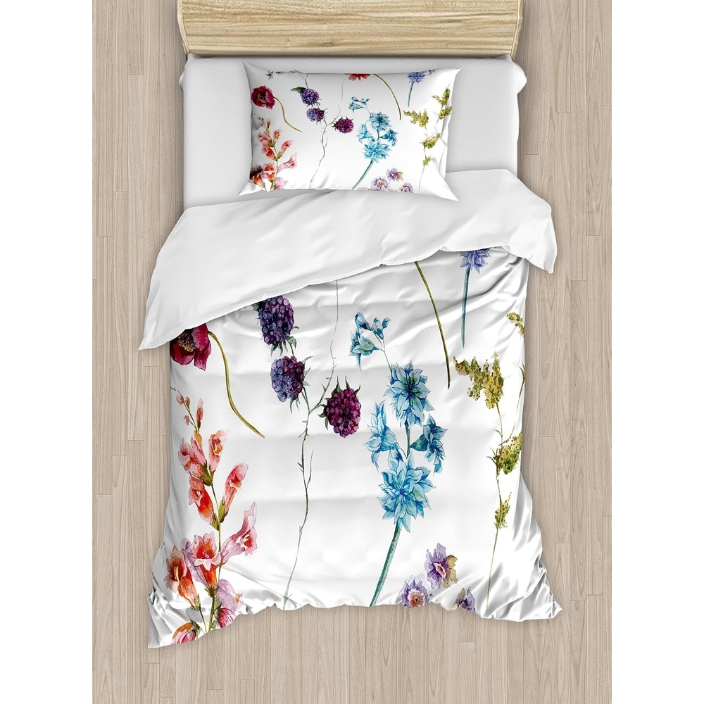 image:imageAmbesonne Lighthouse Duvet Cover Set Cap de Favaritx Sunset Lighthouse Cape in Mahon at Balearic Islands Spain Coast Decorative 3 Piece Bedding Set with 2 Pillow Shams Queen Size Blue BrownPurple Red