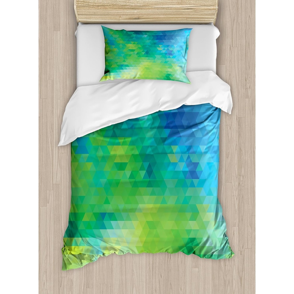 image:imageAmbesonne Lighthouse Duvet Cover Set Cap de Favaritx Sunset Lighthouse Cape in Mahon at Balearic Islands Spain Coast Decorative 3 Piece Bedding Set with 2 Pillow Shams Queen Size Blue BrownLime Green Turquoise
