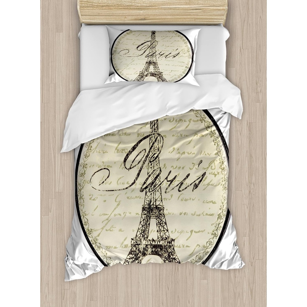 image:imageAmbesonne Lighthouse Duvet Cover Set Cap de Favaritx Sunset Lighthouse Cape in Mahon at Balearic Islands Spain Coast Decorative 3 Piece Bedding Set with 2 Pillow Shams Queen Size Blue BrownKhaki Black White
