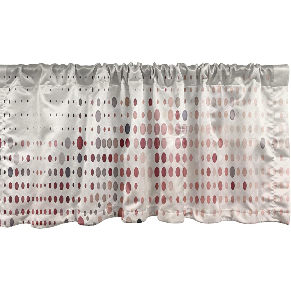 image:imageAmbesonne Polka Dot Window Valance Pack of 2 Surreal Composition of Dreamy Spots Art Modern Pastel Abstract Rounds Rod Pocket Curtain Valances Kitchen Bedroom 54 X 18Blush Lilac and Eggshell