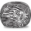 Ambesonne Black and White Storage Toy Bag Chair, Monochrome Interlocking Stripes Pattern with Modern Abstract Inspirations, Stuffed Animal Organizer Washable Bag, Large Size, White Black(White Charcoal)