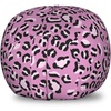 Ambesonne Black and White Storage Toy Bag Chair, Monochrome Interlocking Stripes Pattern with Modern Abstract Inspirations, Stuffed Animal Organizer Washable Bag, Large Size, White Black(Grey Pink)
