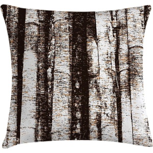 Ambesonne Eiffel Tower Throw Pillow Cushion Cover, Grunge Look Romantic Vintage Paris Scene Golden Yellow Tone Autumn Leaves and a Heart Shape, Decorative Square Accent Pillow Case, 16″ X 16″, Sepia(Brown White)