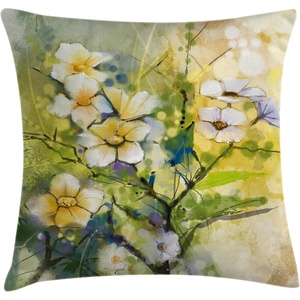 Ambesonne Eiffel Tower Throw Pillow Cushion Cover, Grunge Look Romantic Vintage Paris Scene Golden Yellow Tone Autumn Leaves and a Heart Shape, Decorative Square Accent Pillow Case, 16″ X 16″, Sepia(Yellow Green)