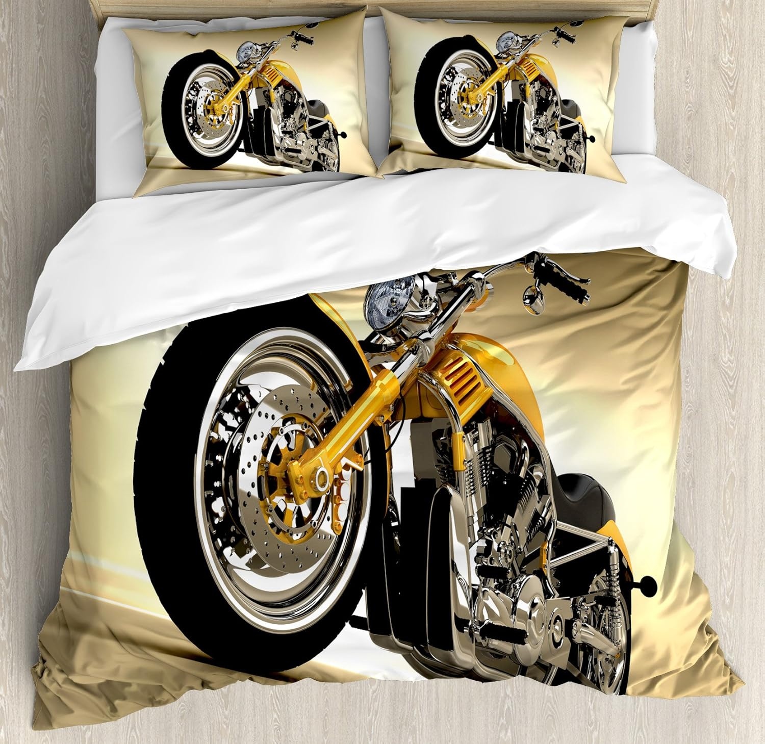 image:imageAmbesonne Halloween Duvet Cover Set Funny Bat with Plate Boo Fangs Scare Frighten Seasonal Cartoon Print Decorative 2 Piece Bedding Set with 1 Pillow Sham Twin Size White OrangeGrey Yellow