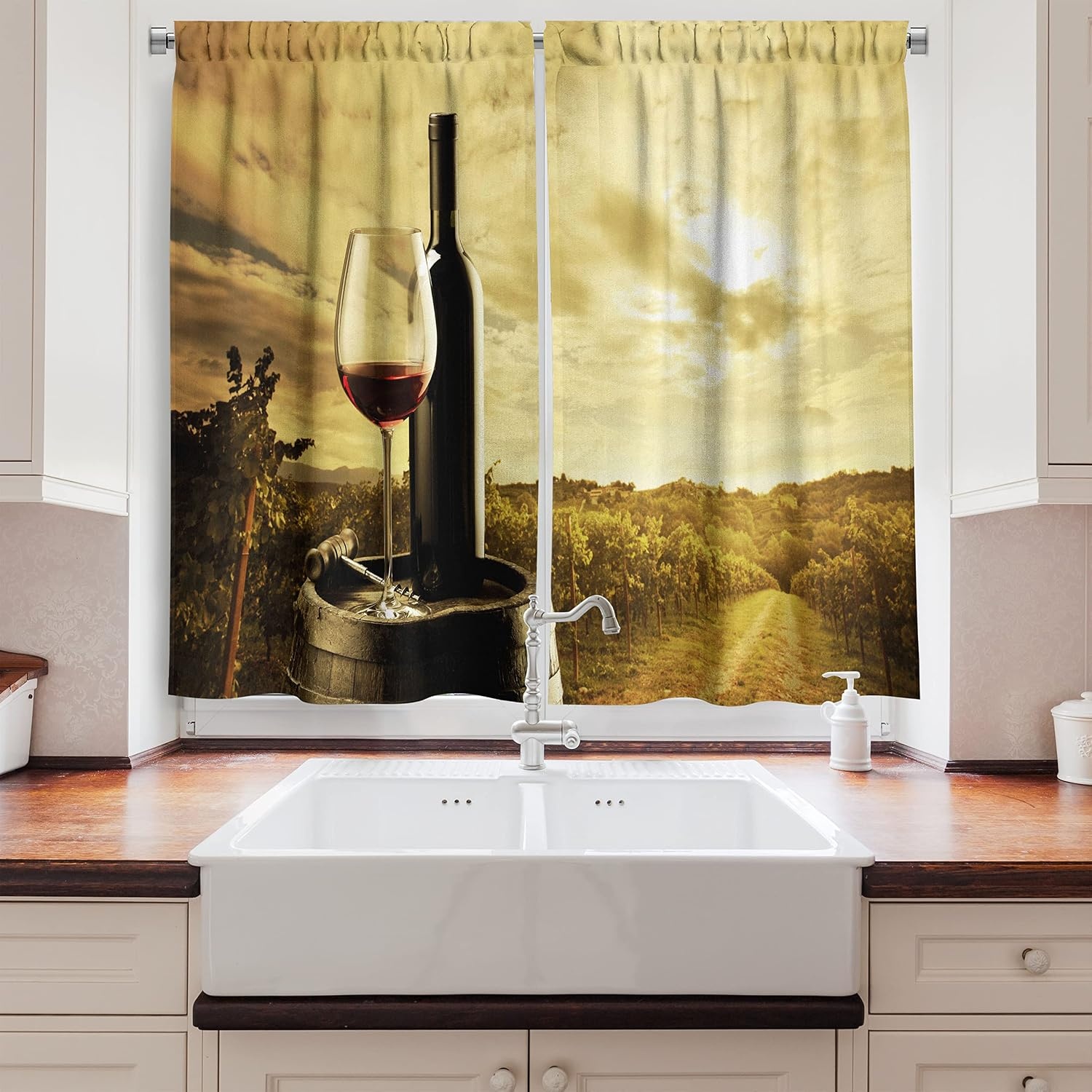 image:imageAmbesonne Nursery Kitchen Curtains Yellow Color Construction Site Machinery and Signs Cartoon Illustration Window Drapes 2 Panel Set for Kitchen Cafe Decor 55 x 39 Earth Yellow Black RedCoffee Black