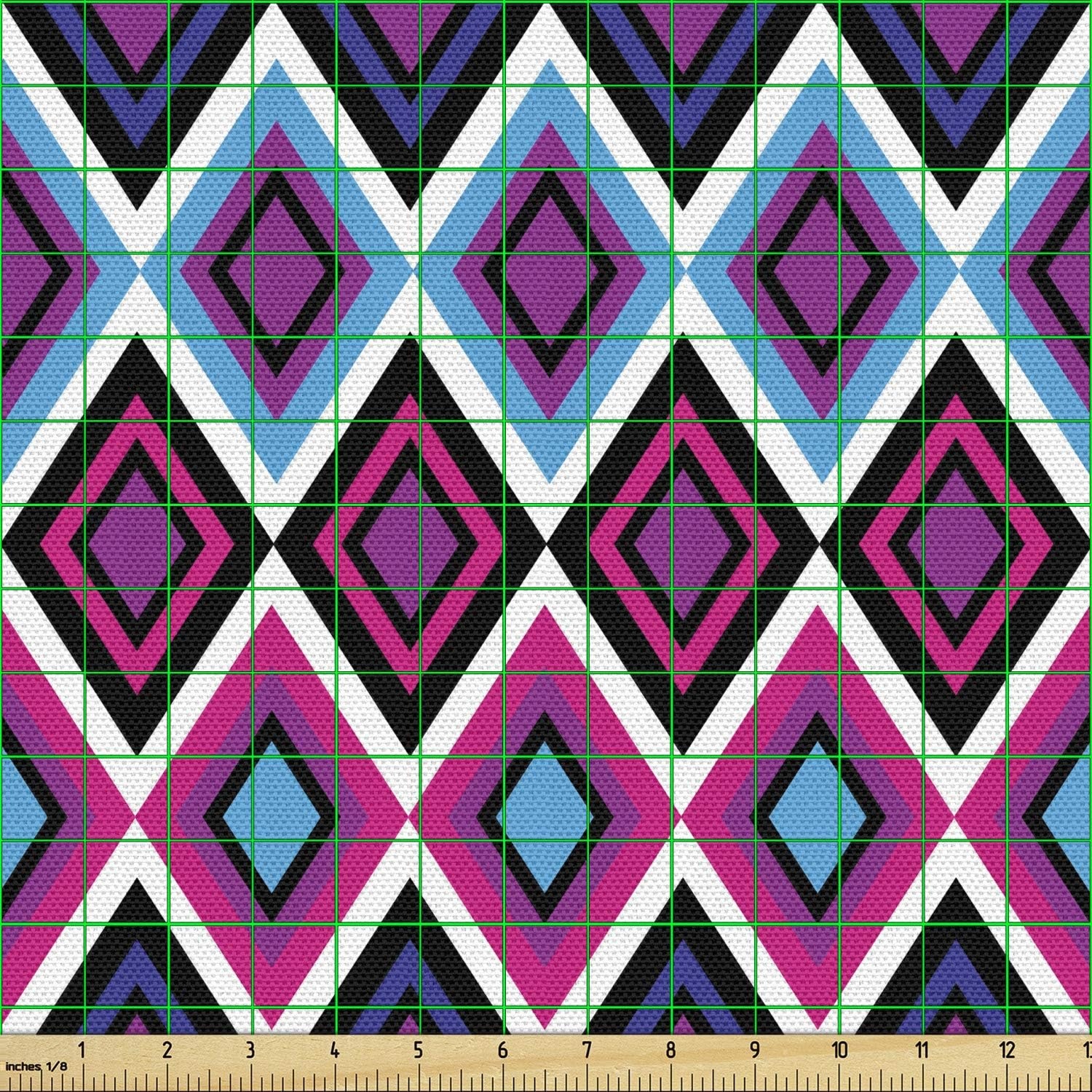 image:imageAmbesonne Plane Fabric by The Yard Cartoon Style Sky with Airplanes and Clouds Swirls Scrapbook Design Pattern Decorative Fabric for Upholstery and Home Accents 2 Yards White BluePurple Magenta