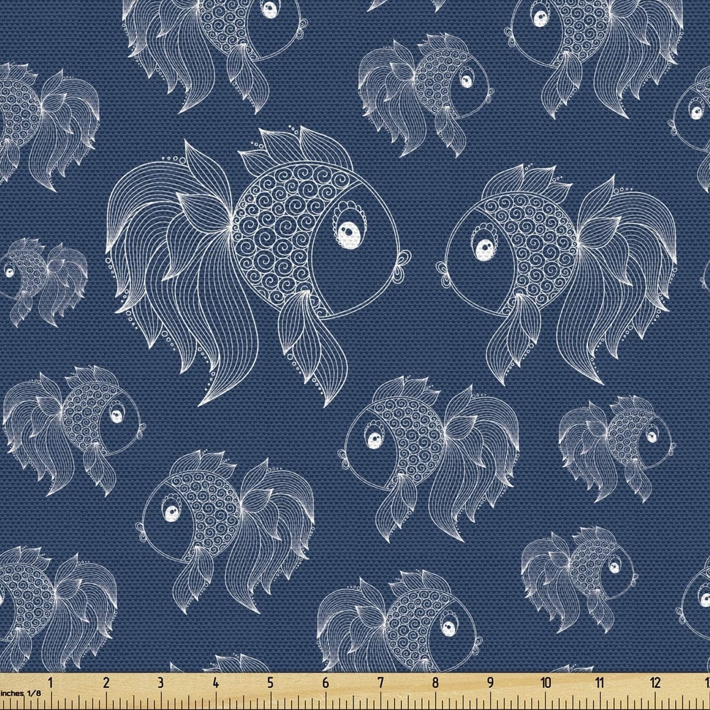 image:imageAmbesonne Plane Fabric by The Yard Cartoon Style Sky with Airplanes and Clouds Swirls Scrapbook Design Pattern Decorative Fabric for Upholstery and Home Accents 2 Yards White BlueNight Blue