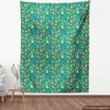 Ambesonne Cactus Fabric by The Yard, Flamingos and Sleeping Plants in Pots Cartoon Pattern Tropical Bird, Decorative Fabric for Upholstery and Home Accents, 1 Yard, Pink Green(Teal Multicolor)