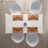 Ambesonne Fox Place Mats Set of 4, Fluffy Face of Forest Fox Young Baby Mammal Predator Canine Vixen, Washable Fabric Placemats for Dining Room Kitchen Table Decor, Pale Brown Orange White