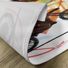 Ambesonne Motorcycle Place Mats Set of 4, Sketch of Biker Performing Image on Abstract Colorful Background Modern Print, Washable Fabric Placemats for Dining Table, Standard Size, Yellow Black