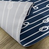 Ambesonne Navy Blue Place Mats Set of 4, Horizontal Marine Knots Undone Bowline Sailor Sailing Theme Summer Sun Print, Washable Fabric Placemats for Dining Table, Standard Size, White and Blue