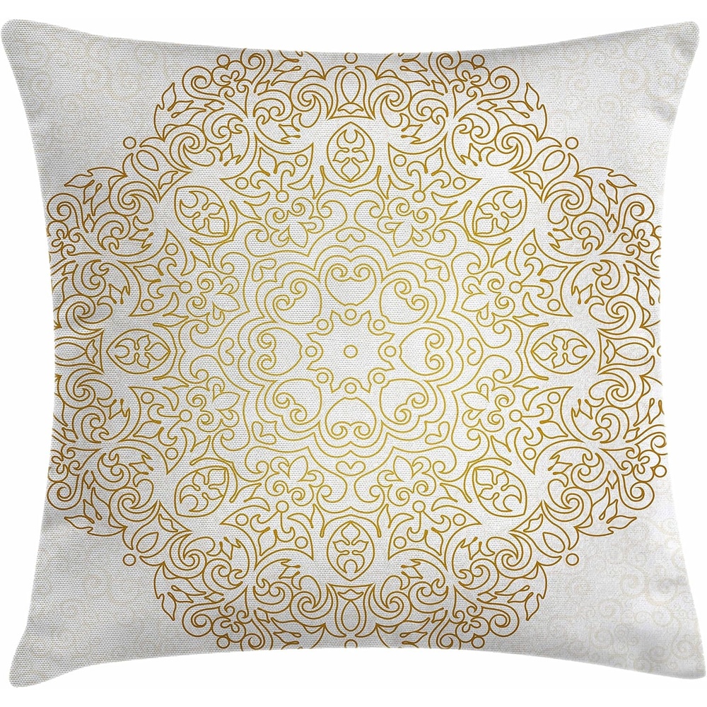 image:imageAmbesonne Modern Throw Pillow Cushion Cover Patchwork Style Bunch of Mixed with Squares Stripes Bands Artwork Decorative Square Accent Pillow Case 16 X 16 Charcoal GreyCoconut Yellow