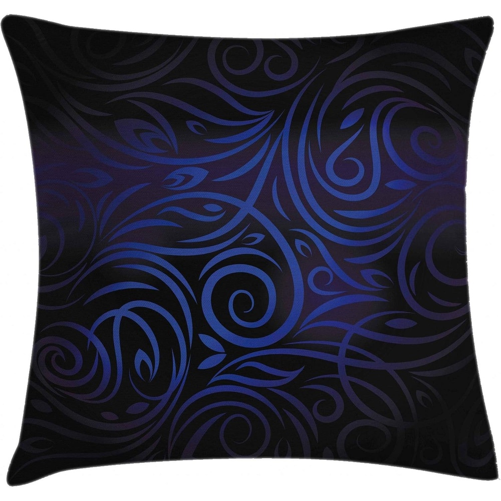 image:imageAmbesonne Modern Throw Pillow Cushion Cover Patchwork Style Bunch of Mixed with Squares Stripes Bands Artwork Decorative Square Accent Pillow Case 16 X 16 Charcoal GreyRoyal Blue