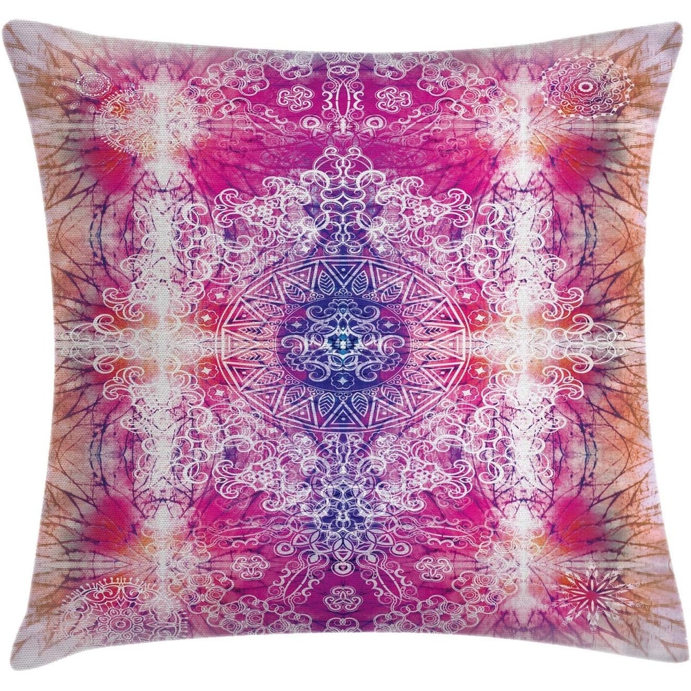 image:imageAmbesonne Tropical Throw Pillow Cushion Cover Storm Sky on The Beach of La Dugue Island Seychelles Dramatic Scene Decorative Square Accent Pillow Case 16 X 16 Petrol BluePink
