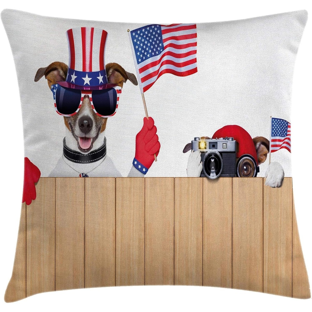 image:imageAmbesonne Tropical Throw Pillow Cushion Cover Storm Sky on The Beach of La Dugue Island Seychelles Dramatic Scene Decorative Square Accent Pillow Case 16 X 16 Petrol BlueBrown Red
