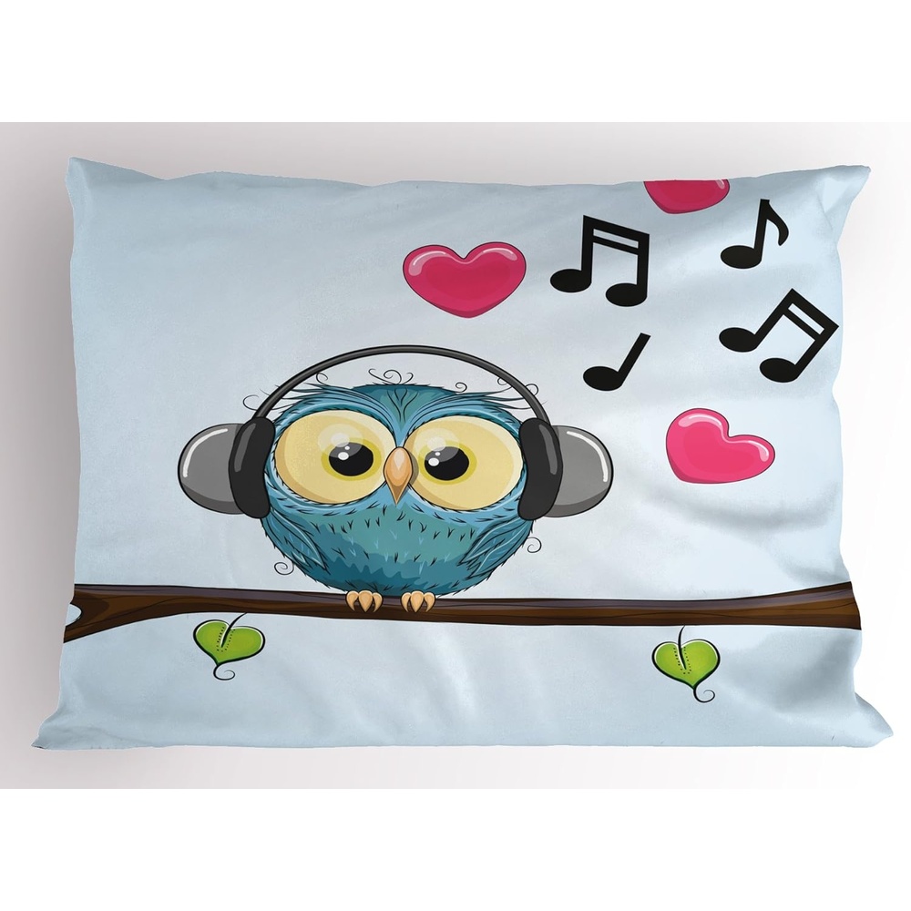 image:imageAmbesonne Cartoon Pillow Sham Spring Cartoon Girlie Doodle Style Illustration Clothes Cellphone Makeup Decorative Standard Size Printed Pillowcase 26 X 20 Pink Purple YellowBlue Brown
